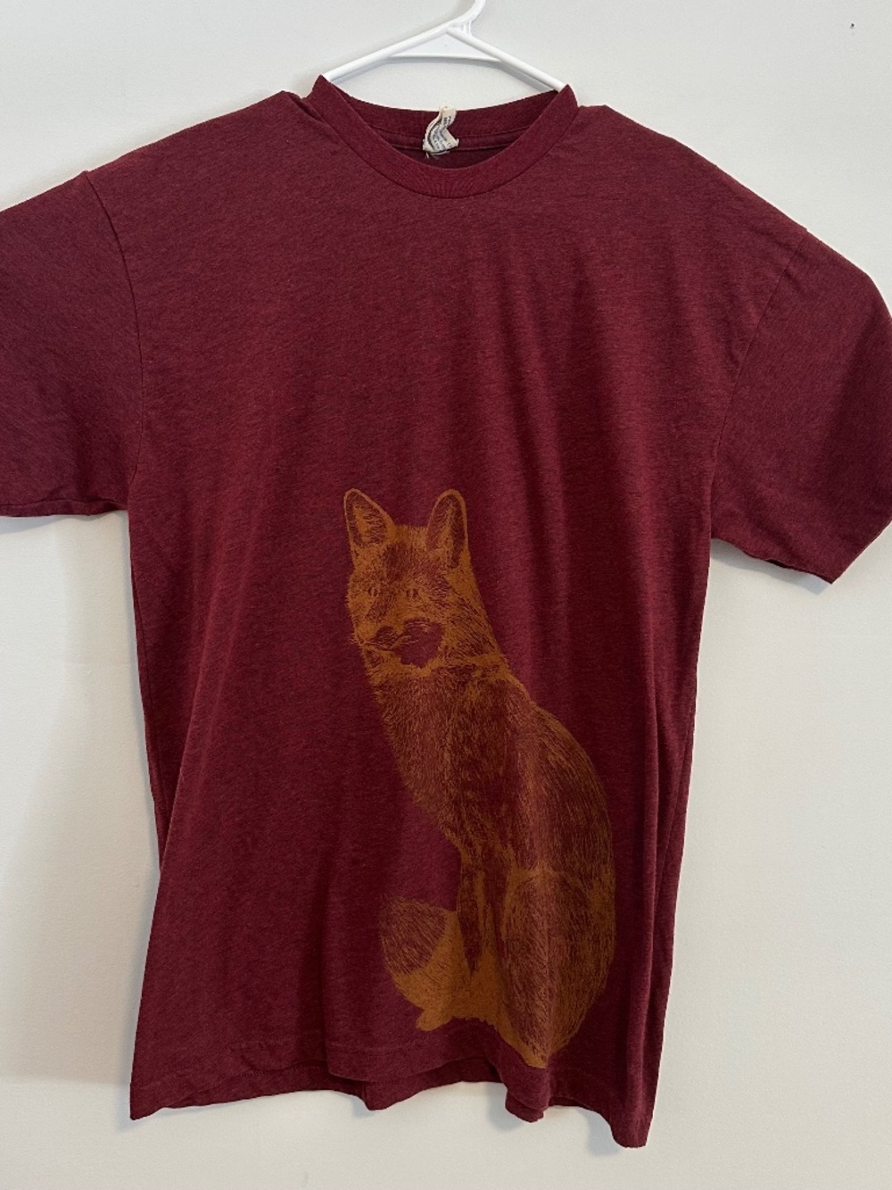 Supermaggie Cat Animal Graphic Print T-Shirt Large Maroon Y2K Short Sleeve